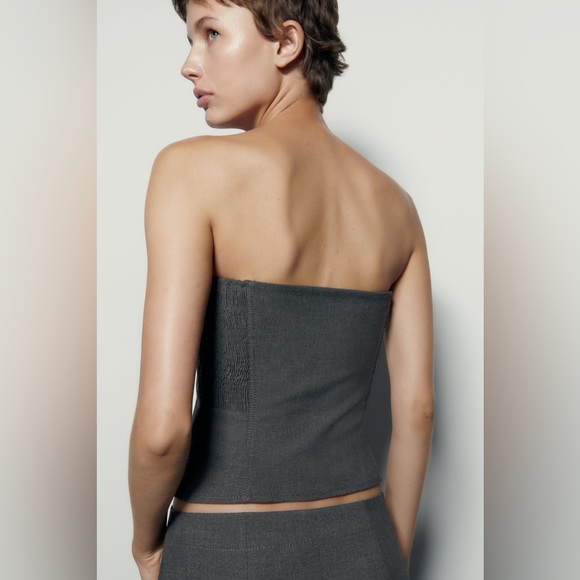 ZARA ZW COLLECTION BUSTIER TOP - Picture 4 of 11